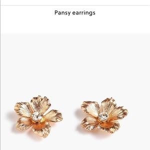 JCrew Pansy Earrings NWT